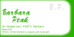 barbara ptak business card
